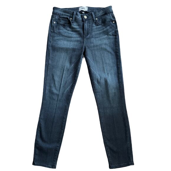 Paige Verdugo Crop Dark Wash Jeans Size 29 - Picture 2 of 8